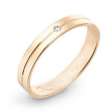 Обручальное кольцо R01-WED-00008-М9609 - Ювелирный бренд Московский ювелирный завод