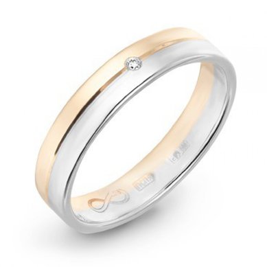 Обручальное кольцо R01-WED-00024-М9620 - Ювелирный бренд Московский ювелирный завод