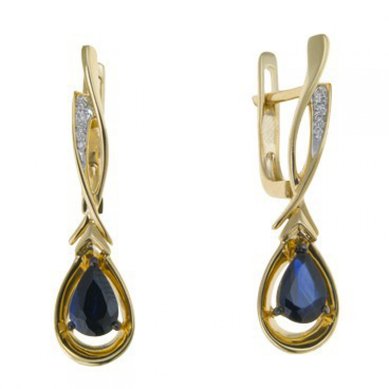 Серьги E108-1982076CS-М9648 - Ювелирный бренд Московский ювелирный завод