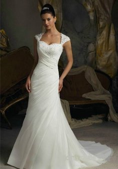 Свадебное платье R47197. А-силуэт, длинное со шлейфом.