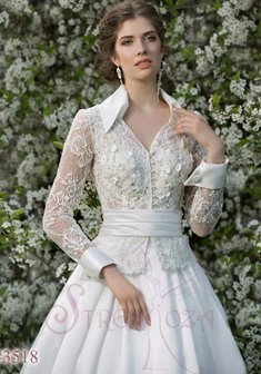 Свадебное платье А47583. С пышной юбкой, длинное без шлейфа.