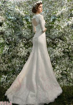 Свадебное платье А47590. А-силуэт, длинное со шлейфом.