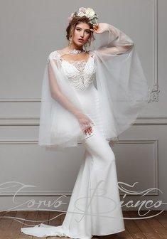 Свадебное платье Стелла 1926-А69383. Силуэт Русалка (Рыбка), длинное со шлейфом.