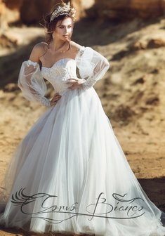 Свадебное платье Гретта 2027-А69412. С пышной юбкой, длинное со шлейфом.